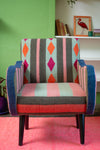 Daphne Wool and Jute Striped Armchair