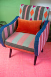 Daphne Wool and Jute Striped Armchair