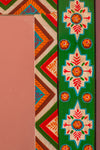 Clover Fields Green & Orange Hand Painted Mirror