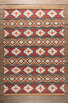 Feuilles Red and Orange Large Kilim Rug