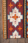 Feuilles Red and Orange Large Kilim Rug