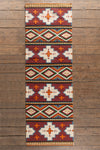 Feuilles Red and Orange Kilim Runner