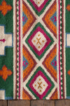 Clover Fields Green and Orange Kilim Runner