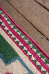 Clover Fields Green and Orange Kilim Runner
