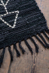 Black 100% Recycled Leather Rug
