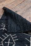 Black 100% Recycled Leather Rug