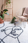 Face Design 100% Recycled Cotton Rug