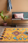 Tafsut Ochre 100% Recycled Large Cotton Rug