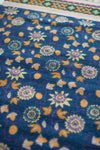 Navy Passion Flower 100% Recycled Small Rug