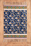 Navy Passion Flower 100% Recycled Small Rug