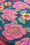 Geraldine Dark Green Rose Bouquet Rug