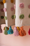 Handwoven 100% Recycled Pom Pom Throw