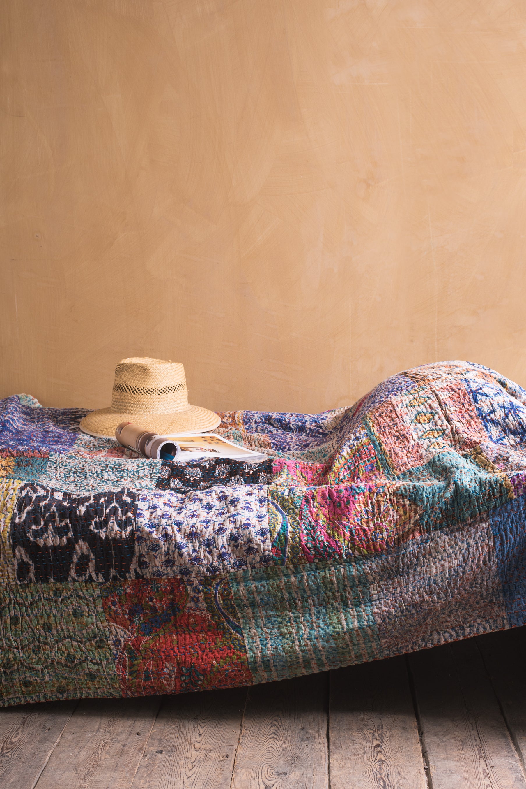 Lola Patchwork Kantha Bed Throw