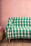 Green 100% Recycled Gingham Throw