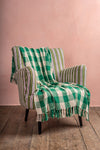 Green 100% Recycled Gingham Throw