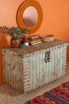 Vintage Rajasthani Blue Wheel Chest