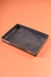 Grey Metal Rectangular Tray