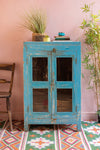 Blue Wooden Two Door Cabinet