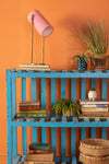 Vintage Blue Slatted Shelves