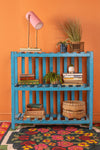 Vintage Blue Slatted Shelves