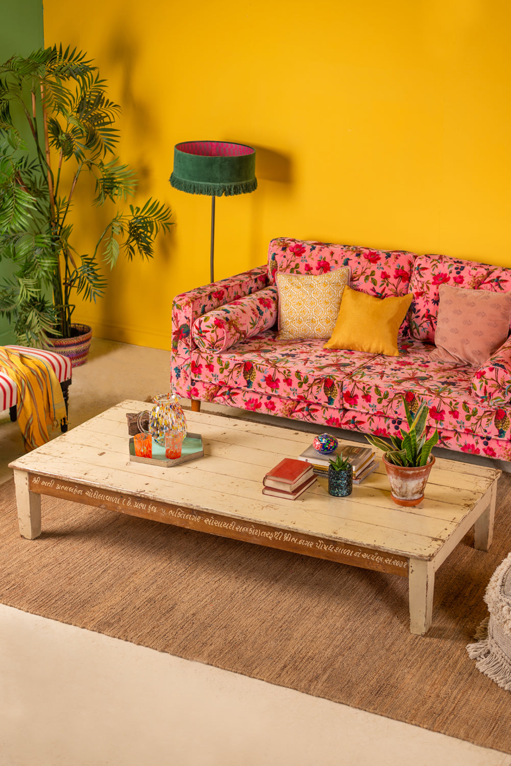 Cream Vintage Low Coffee Table