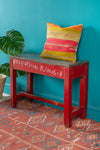 Red & Blue Vintage Side Table