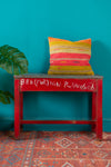 Red & Blue Vintage Side Table