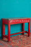 Red & Blue Vintage Side Table