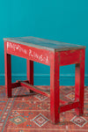 Red & Blue Vintage Side Table