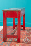 Red & Blue Vintage Side Table
