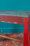 Red & Blue Vintage Side Table