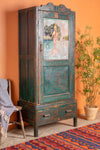 Teal Blue Vintage Almirah