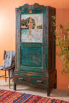 Teal Blue Vintage Almirah