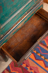 Teal Blue Vintage Almirah