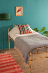 Vintage Yellow Metal Bed