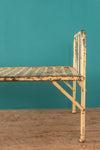 Vintage Yellow Metal Bed