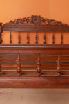 Vintage Carved Wooden Bed
