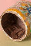 Vintage Hand Painted Wooden Pot (Re-worked) - 259