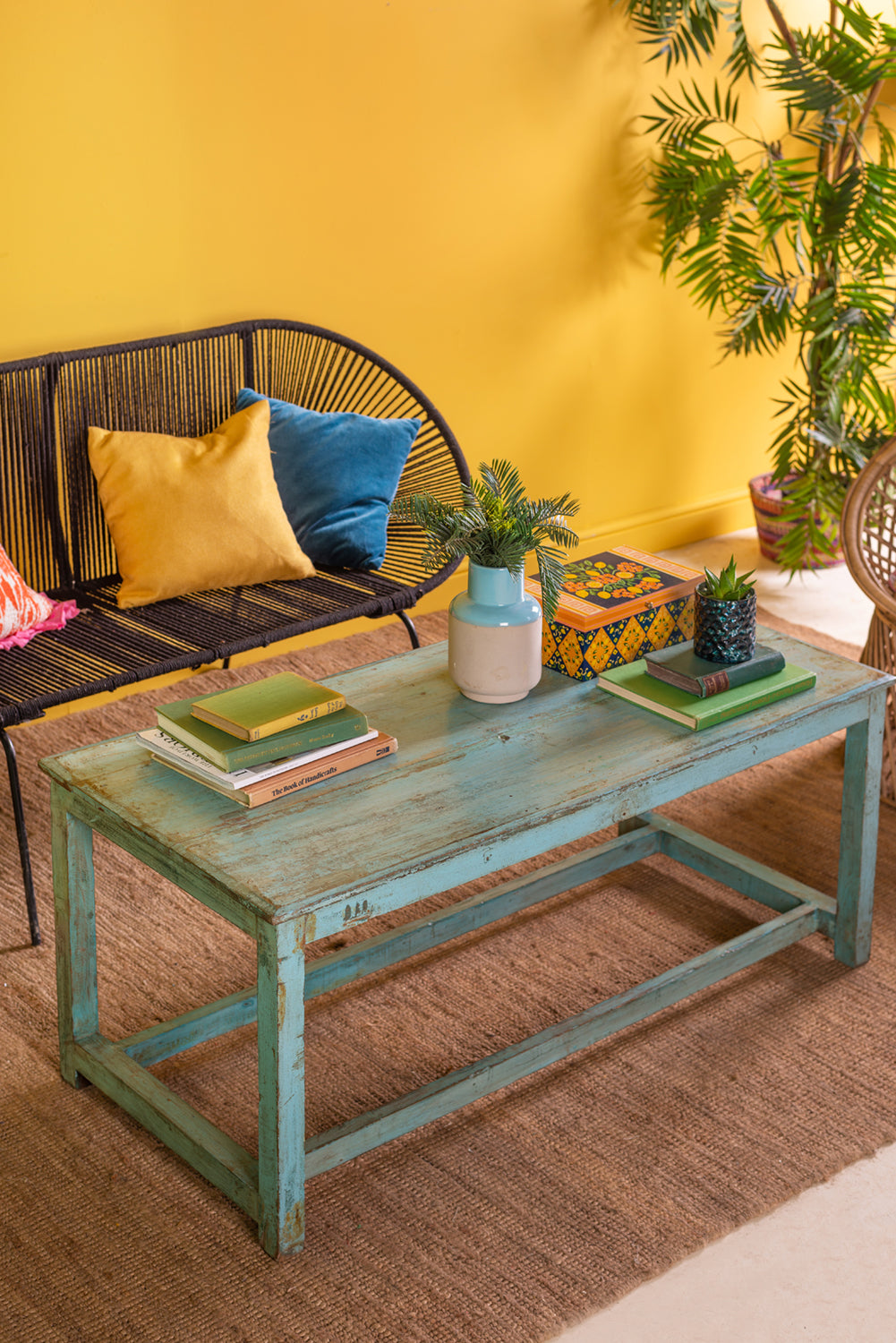 Pale Blue Vintage Coffee Table