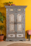 Grey Wooden Vintage Almirah