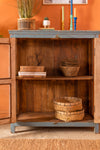 Vintage Slate Grey Display Cabinet