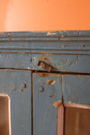 Vintage Slate Grey Display Cabinet