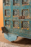 Vintage Light Blue Wooden Chest