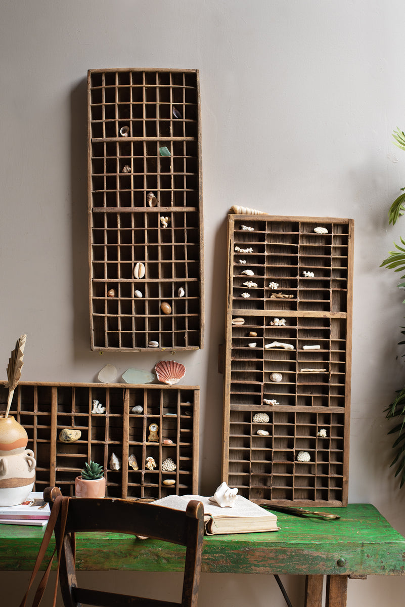 Vintage Wooden Printing Press Tray Ian Snow Ltd