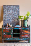 Antique Style Silver Carved Wall Panel