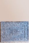 Antique Style Silver Carved Wall Panel