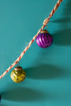 Garland of Frosted Glass Baubles