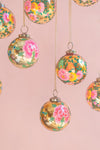 Gold Kashmiri Bauble with Hand Painted Flower Design