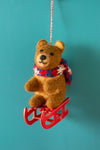 Felt Bear on a Sled Decoration