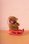 Felt Bear on a Sled Decoration